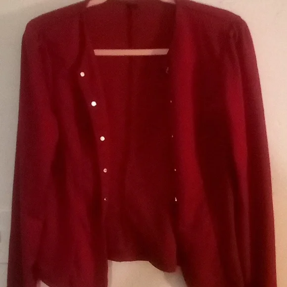 BUTTON DOWN SHIRT/JACKET BRIGHT VIBRANT COLOR, WARM, WINTER READY, EASY TO WEAR - Picture 3 of 3